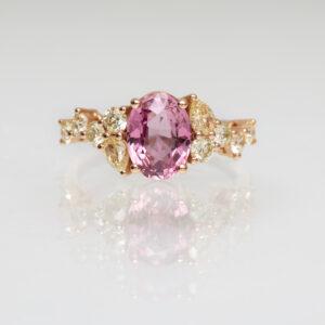 Bague Saphir Padparadscha