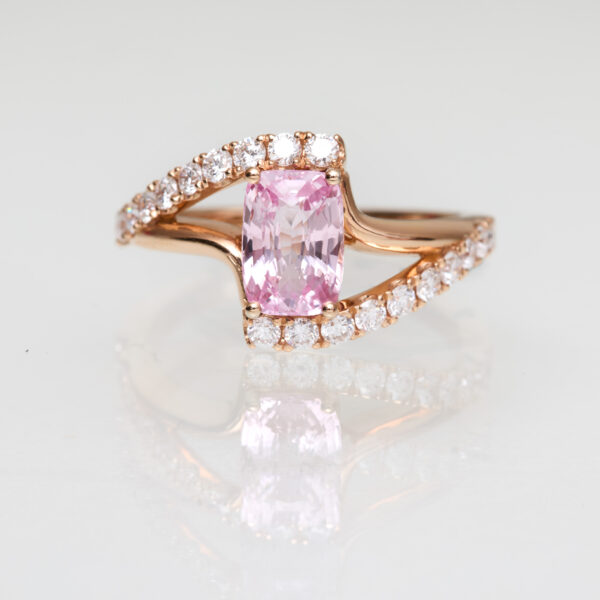 Bague saphir padparadscha