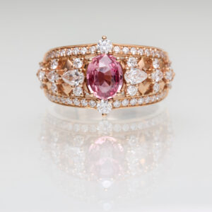 Bague saphir padparadscha