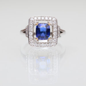 bague art deco saphir peacock