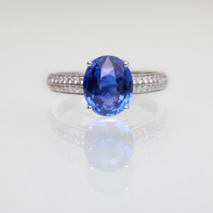 solitaire saphir haute joaillerie