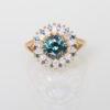bague saphir teal Bague saphir vert
