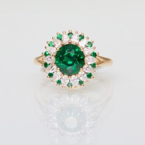 Bague Tsavorite Saphir vert