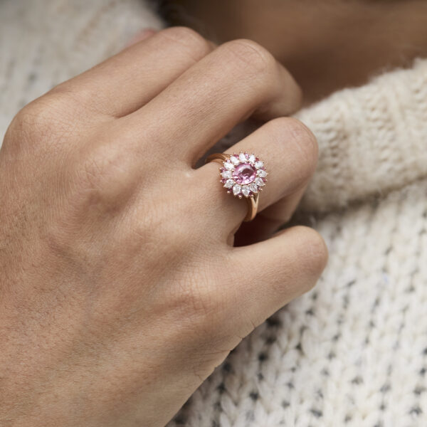 Bague Saphir Padparadscha