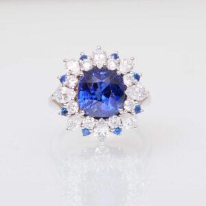 Bague Marguerite Saphir bleu