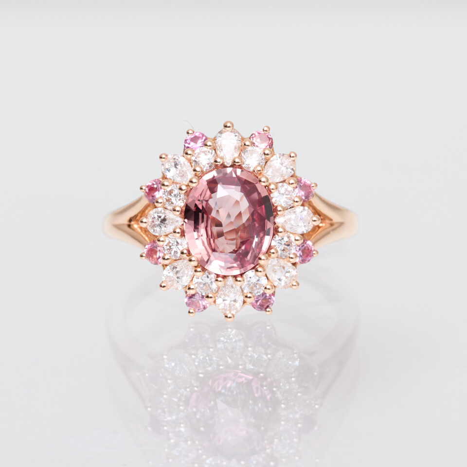 bague Saphir Padparadscha