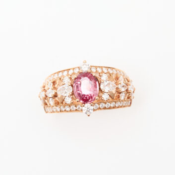 Bague Saphir Padparadscha