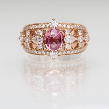 Bague Mirissa - Saphir Padparadscha 1.03 carats