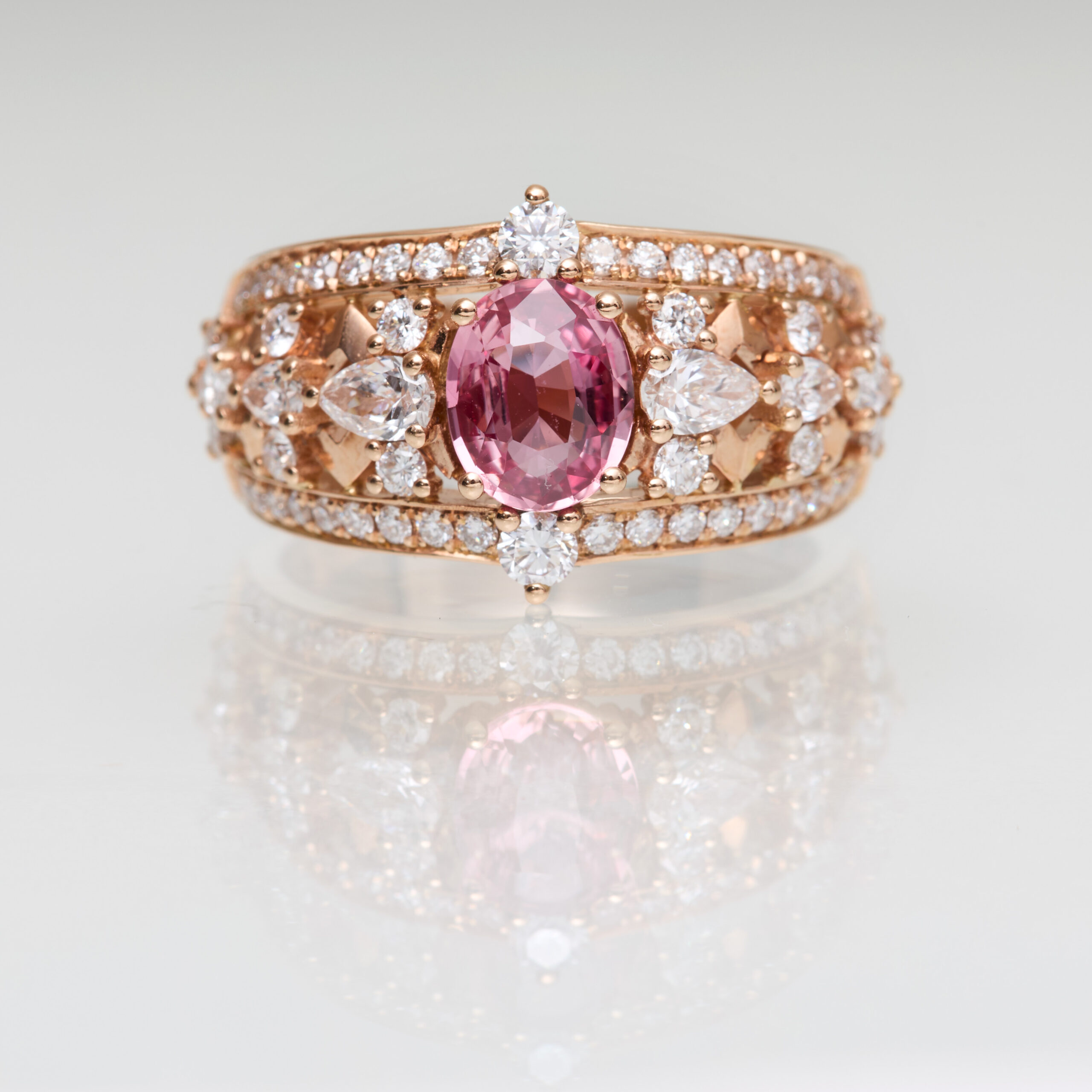 Bague Mirissa - Saphir Padparadscha 1.03 carats