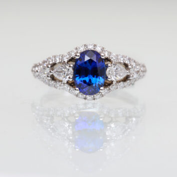 Bague Anne - Saphir Peacock 1.36 carats
