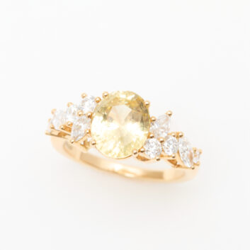 Bague Saphir Jaune