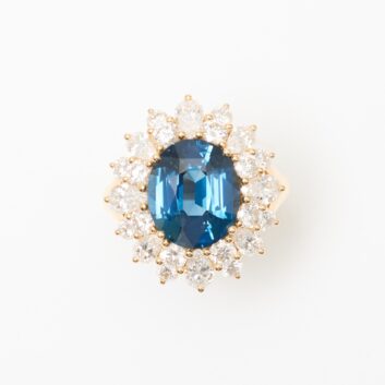 Bague Arugam Bay - Saphir Teal Indigo 5.04 carats