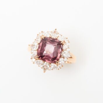 Bague Soleil - Saphir Padparadscha 4.37 carats