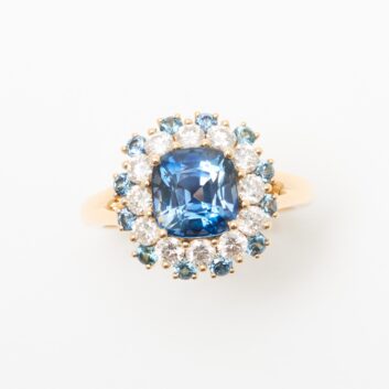 Bague Colombo – Saphir Teal Indigo 2.52 carats
