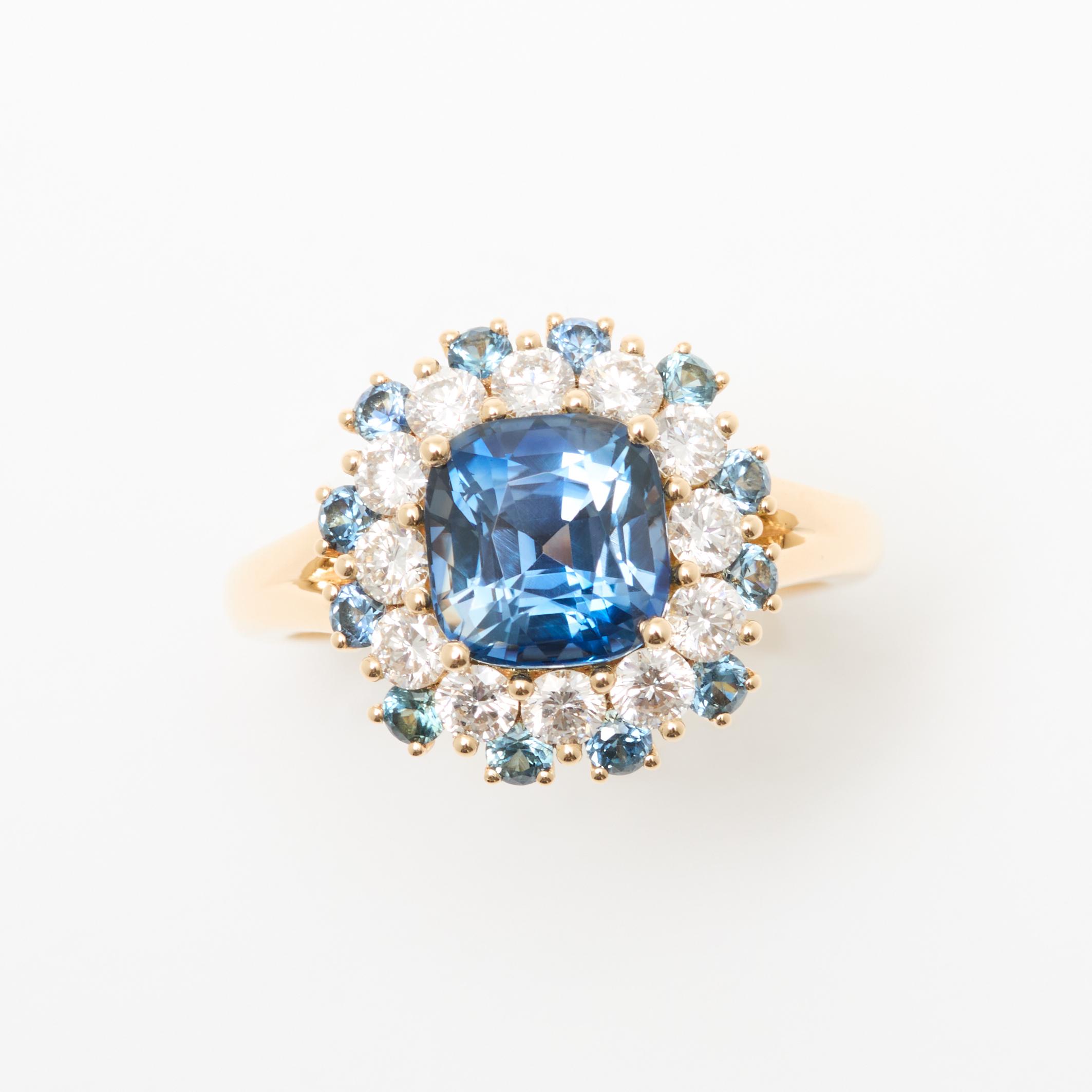 Bague Colombo – Saphir Teal Indigo 2.52 carats