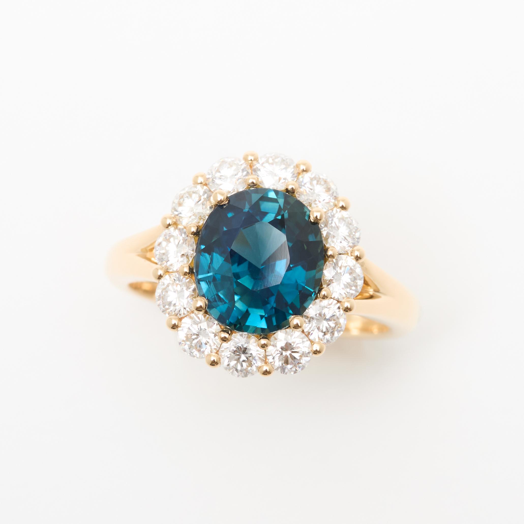 Bague Matara – Saphir Teal Indigo 3.20 carats