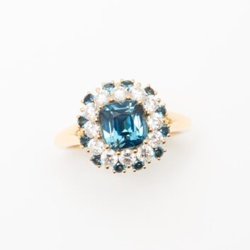 Bague Colombo - Saphir Teal Indigo 2.11 carats