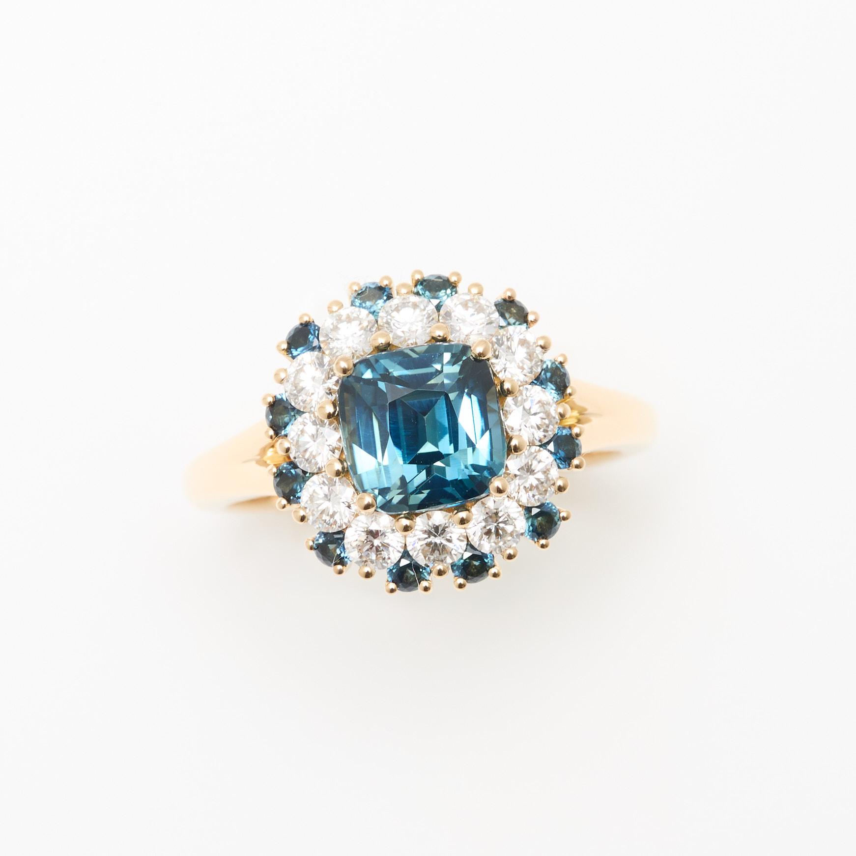 Bague Colombo - Saphir Teal Indigo 2.11 carats