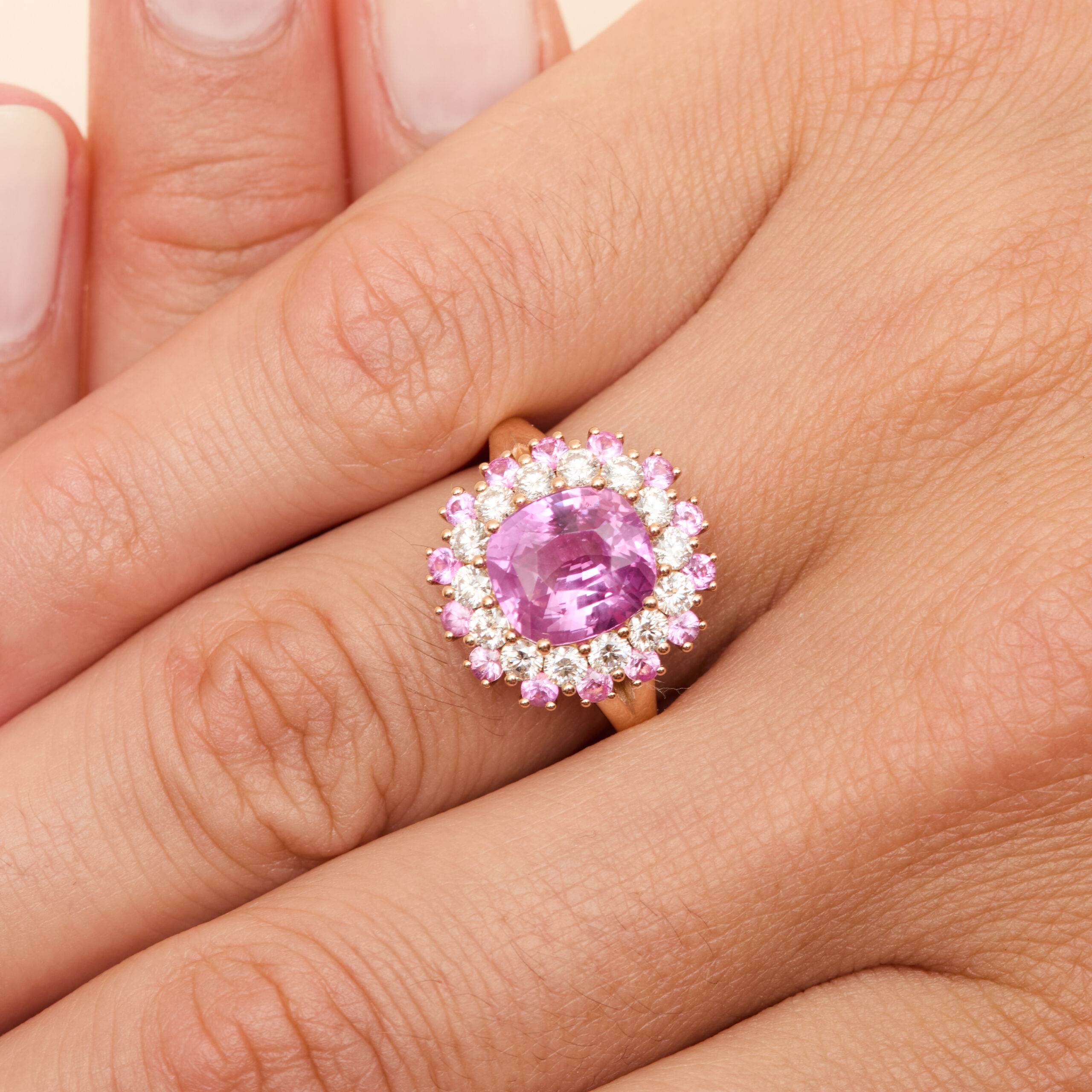 Bague Saphir Rose